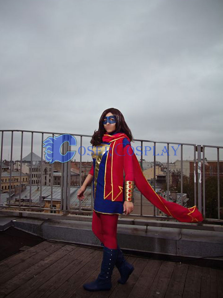 Ms Marvel Kamala Khan Cosplay Costume Halloween Girl